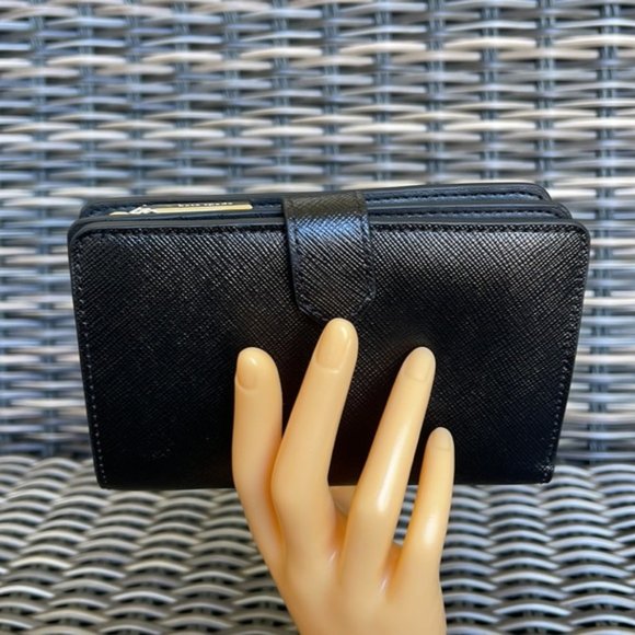 Kate Spade Staci Medium Compact Bifold Wallet Black - Picture 14 of 16